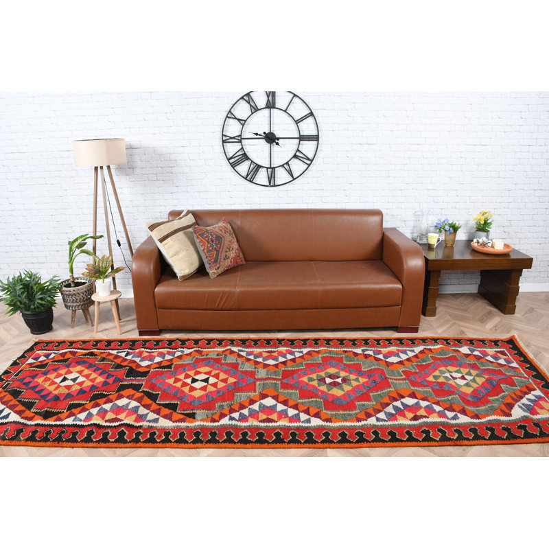 Tapis de couloir arc-en-ciel turc tissé à la main, idéal pour les couloirs et les cuisines