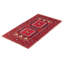 Tapis rouge en laine noué à la main de conception unique 3 pi 2 po x 6 pi New Age Balzarotti