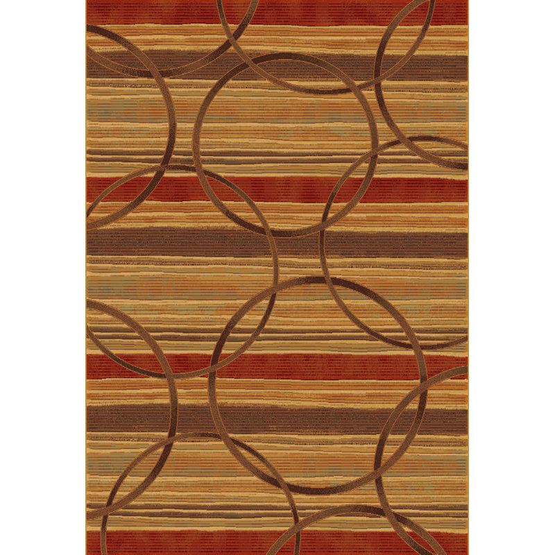 Tapis rouge / orange / brun Snelson
