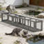 Cages et parcs polyvalents pour chat, fabrication en métal et en bois, design moderne, utilisation intérieure et extérieure