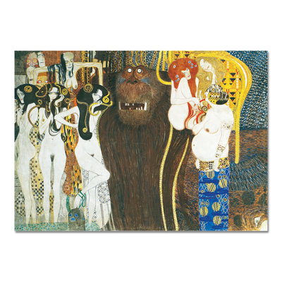 Beethoven Frieze by Gustav Klimt - 1 Piece Painting on Glass