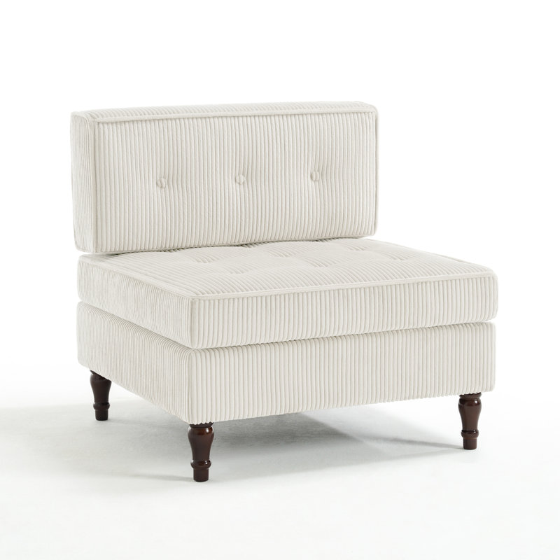 Upholstered Accent Chair, Beige