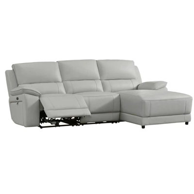 Carrabelle Leather Power Recliner Sectional