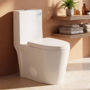 1.1/1.6 GPF Dual-Flush Elongated One-Piece Toilet with 16.14" Comfort Seat Height, Ceramic Glazed Surface(Soft Close Seat Included)