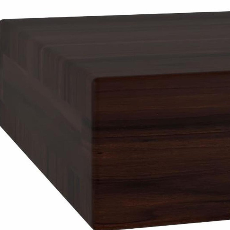 Tablette flottante 12 "en bois massif espresso