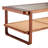 Mittal 45.3" Mid-Century Rectangular Coffee Table with Rounded Edges, Fluted Glass Top & Rattan Shelf, Manufactured Wood Sled Base-916769108