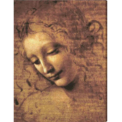 Tête de femme par Leonardo Da Vinci - peinture sur toile