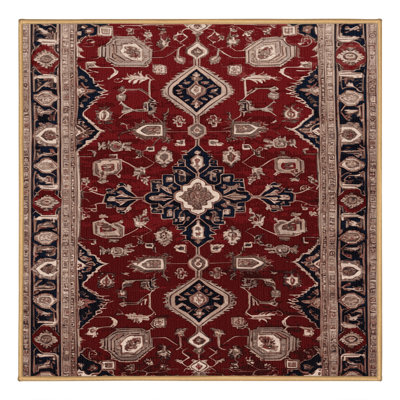 Machine Washable Persian Brown Area Rug