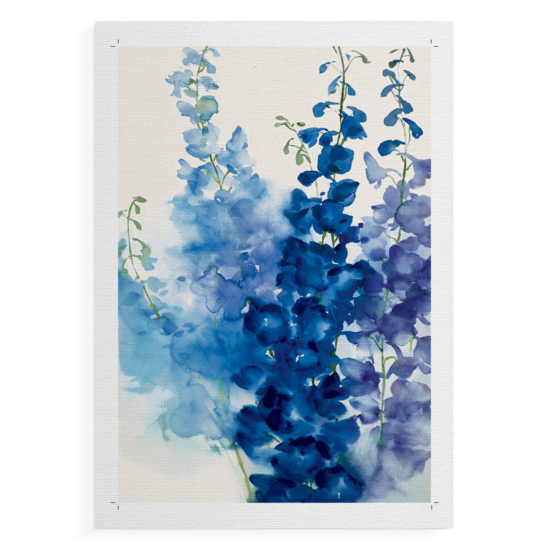 Delphinium II - Impression sur toile seulement - NON CADRE, H 48 po x l 32 po