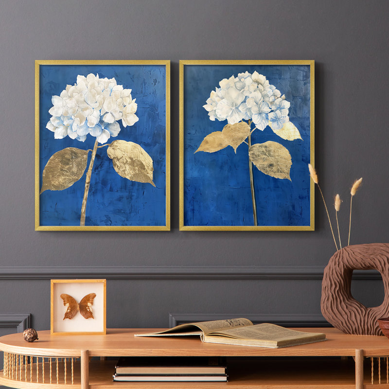 Série FLORAL Lxxix - reproduction encadrée de qualité supérieure - prête à être accrochée - aucun clou requis - aucun clou requis