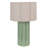 Fluted Table Lamp With Linen Scalloped Shade