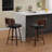 Upholstered Faux Leather Counter Height Swivel Barstools-1557093240