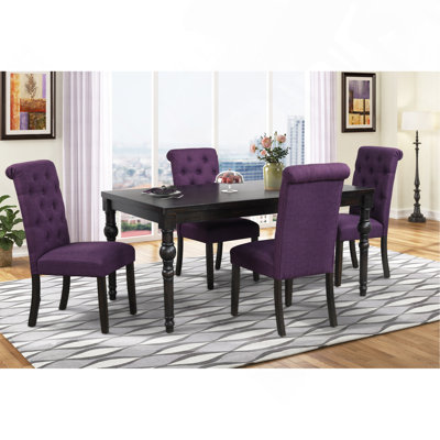 Dining Set, Wooden, With 4 Chairs, Dining Room Furniture