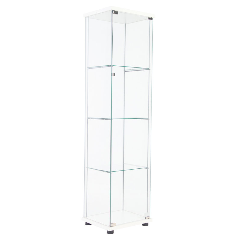 Vitrine en verre, vitrine avec 4 tablettes