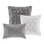 Édredon grand format en tissu gaufré 7 pièces, gris, moderne, shabby chic et gris pour lit-128685153-128685152