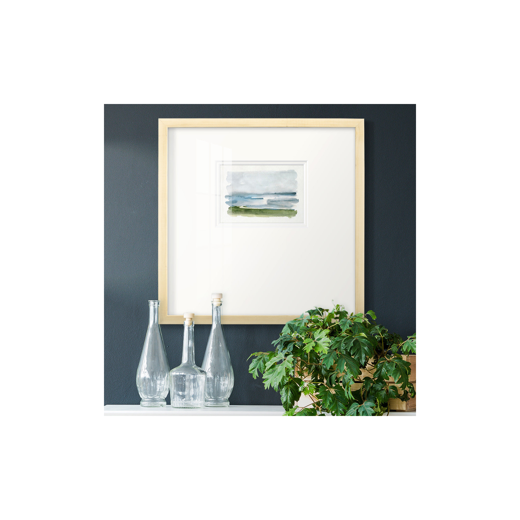 Coastline Splash II, 21" H x 21" W x 1.25" D, Natural