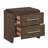 Transitional Two Drawers Nightstand 1Pc Solid Rubberwood