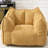 Yellow Chenille Bean Bag Chair With Resilient Foam - Comfortable For Adults In Living, Bedroom Dining,-1312130036