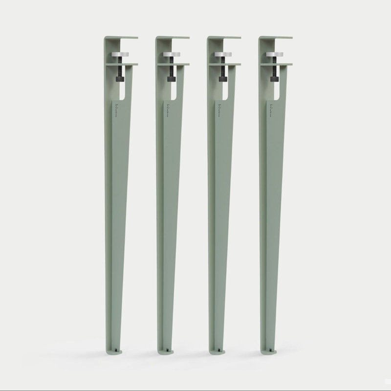 Pieds de table en acier Tiptoe, Eucalyptus Grey