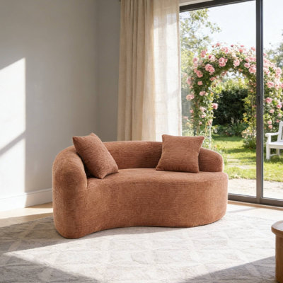 66.9 Inches S-Curved Sectional For Small Spaces & Living Room Compact Comfort Leisure
