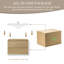 Meuble-lavabo flottant 30 po avec lavabo, meuble-lavabo mural moderne avec lavabo à surface solide et tiroirs à fermeture en douceur, chêne naturel entièrement assemblé CM-24V11-30NO