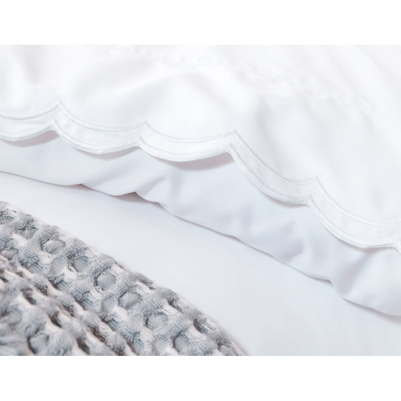 Scallop Edge Fitted Sheet, Queen Fitted Sheet