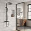 Système de douche thermostatique mural à 3 fonctions en laiton massif avec douchette et douchette-133153829