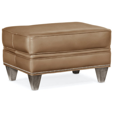 Reddish Upholstered Ottoman