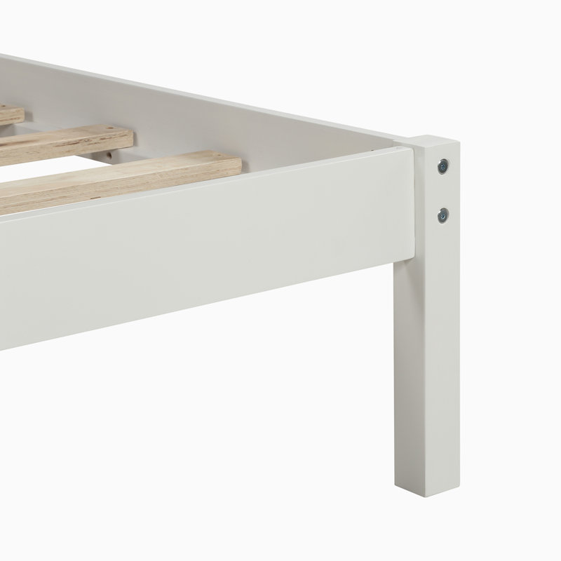 Lit plateforme simple, Simple, Blanc