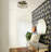 Transitional 4 Light Black and Gold Flush Mount-1993512682