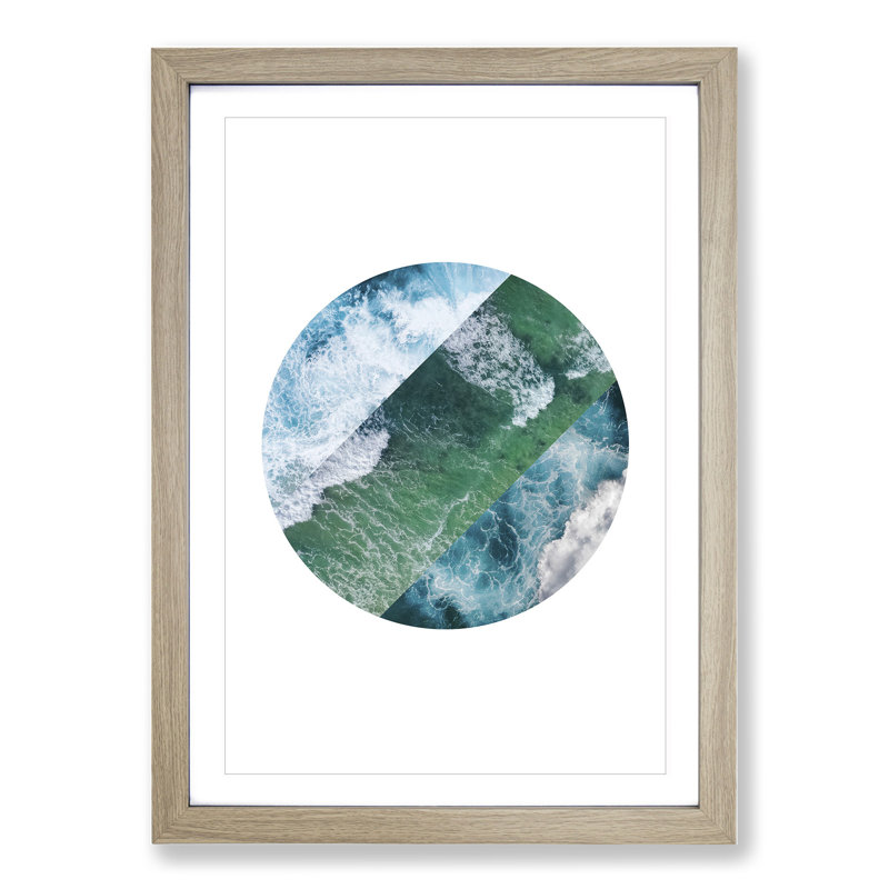 Planet Wave - Picture Frame Graphic Art, Oak Framed, 65cm H x 48cm W x 2cm D