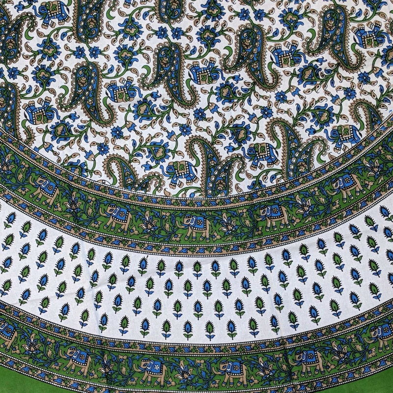 Nappe à imprimé en coton éléphant Momig