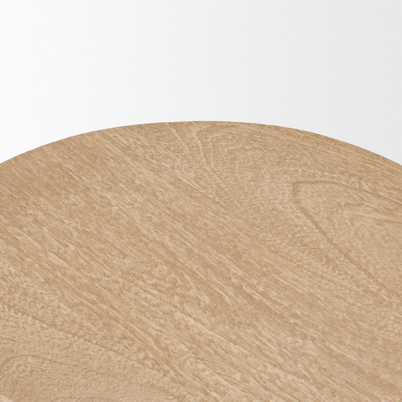 Cove Sculptural Open Side Table, Light Brown
