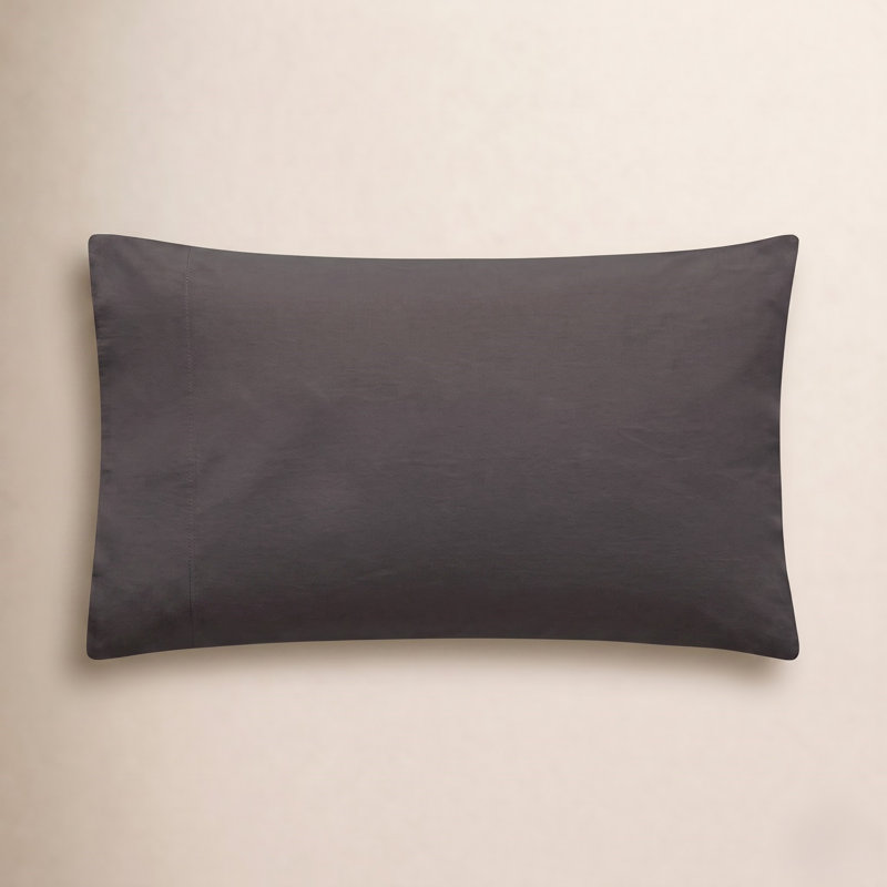 Ludlow Tencel Cotton Pillowcase, Coal, King Pillowcase