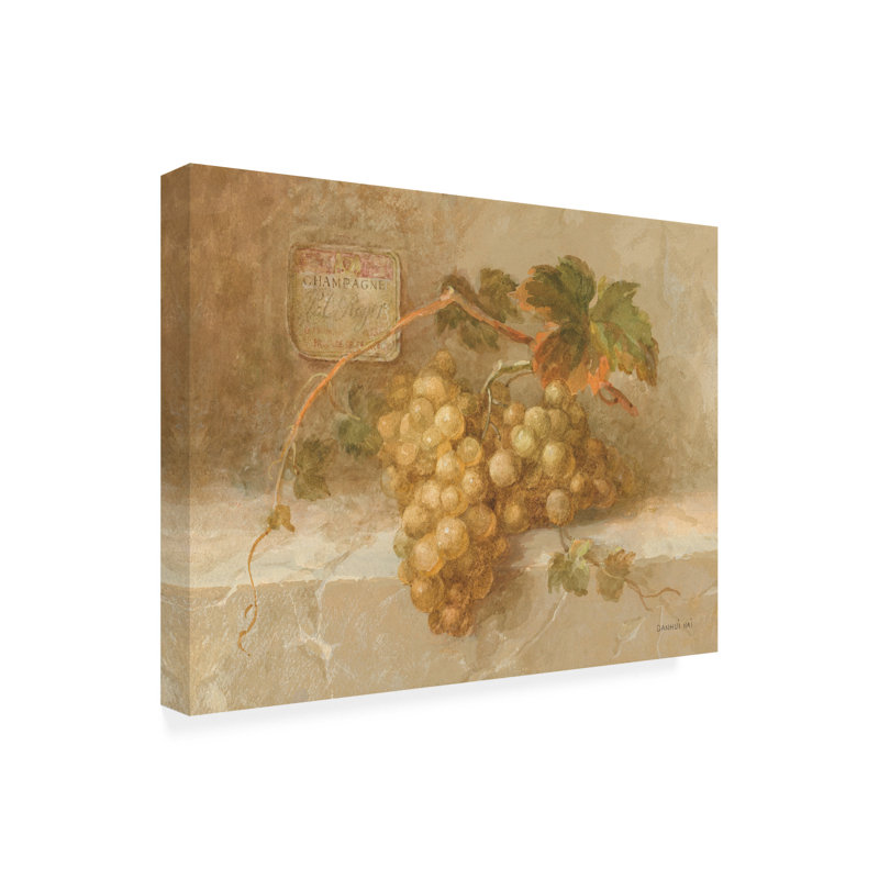 Art sur toile raisins, bolognaise, bolologien, H 14 po x l 19 po