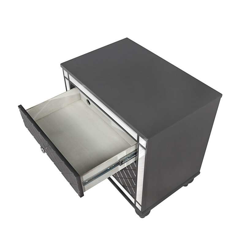 Table de chevet - Gris foncé
