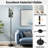  68.5" Standing Floor Lamp Serene Mountain Landscape Traditional Chinese Pavilion Arched Bridge Dimmable Metal Pole Lamp with Linen Lampshade LED Bulb Included