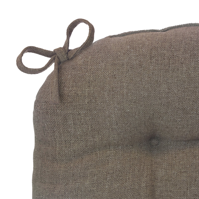 Coussins de chaise de patio intérieur et extérieur Winston Porter, 19 x 18 pouces, ensemble de 2, Brun