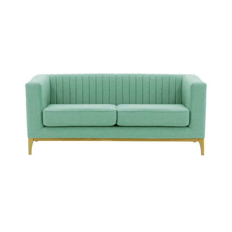 Antowine 2 Seater Sofa, Blue Polyester