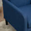 Chaise d'appoint rembourrée en faux lin, fauteuil moderne avec structure en bois massif, fauteuil simple pour la chambre à coucher du salon-131519464