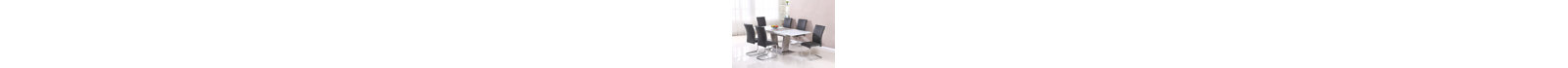 Salome Extendable Glass Top Metal Base Dining Table