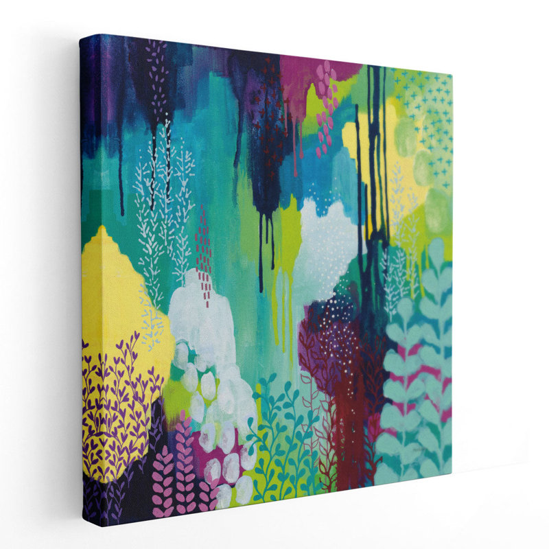 Jewel Forest I - reproduction d'art sur toile, H 12 po x l 12 po