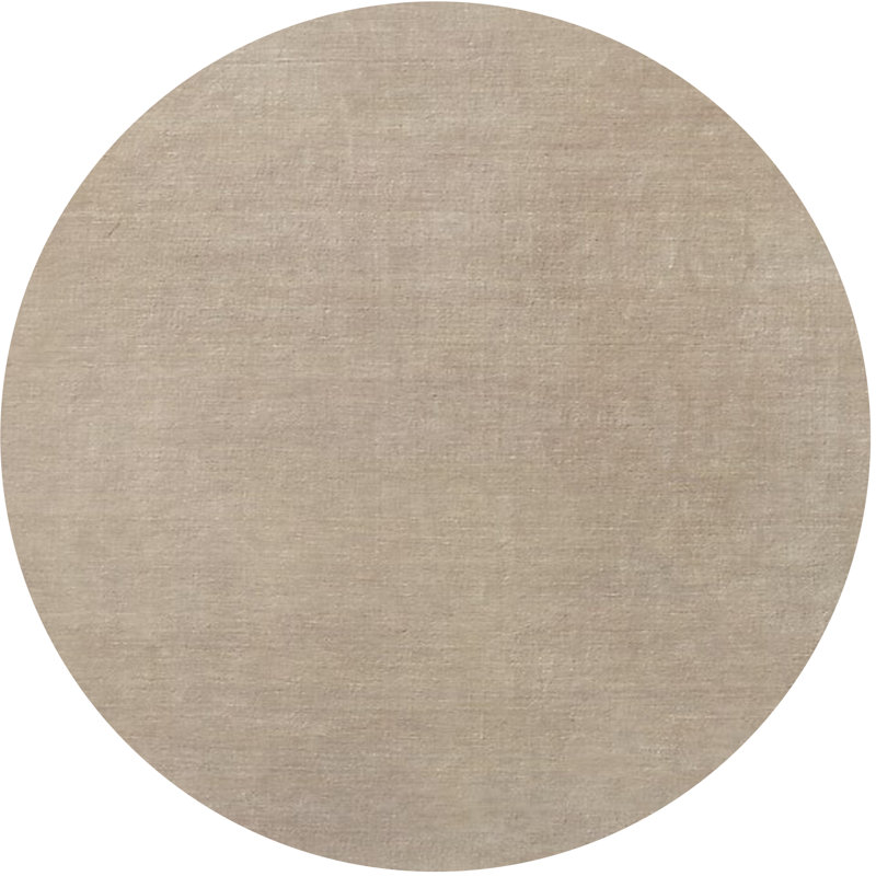 Tapis beige Tromblement, Rond 6 pi