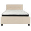 Lit plateforme tapissier avec matelas à ressorts ensachés Aluino-29332043-29332049