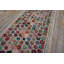 Antique American Penny Folk Art Pattern Very Long Hooked Hallway Runner Rug