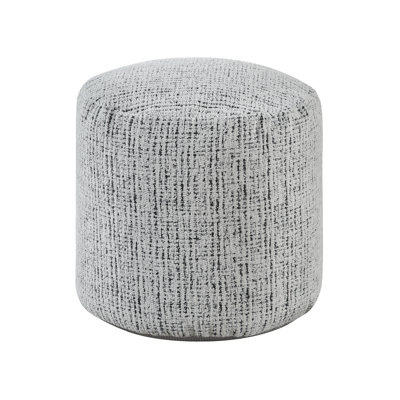 Cylindrical Pouf With Non-slip Base And Chenille Upholstery Fabric Bottom Zippered Cover