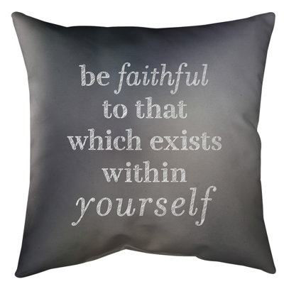 Coussin de sol be loyal to yourself