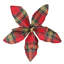 Décoration de Noël 13,5 po à motif de poinsettias rouges et bruns