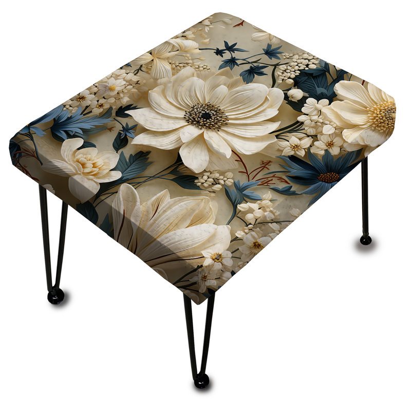 Monds - Repose-pieds rectangulaire floral