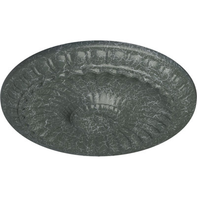 Endurathane Linus Ceiling Medallion, 11 1/4"OD x 1 1/8"P, Hand-Painted Athenian Green Crackle Finish